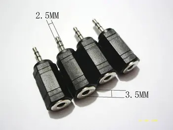 1000 бр./лот, адаптери за слушалки с приставка адаптер 2,5 мм жак 3.5 мм, продажба на СЛУШАЛКИ