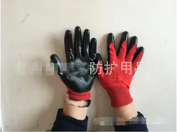 12 чифта работни ръкавици с пълно потапяне, мат дишащи ръкавици от мека гумена пяна, Ван, ръкавици от бръчки