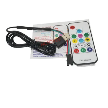 14Key DC5V USB Plug RF Дистанционно Безжична Led Контролер За WS2812 Водача WS2812B IC Цветна Светодиодна Лента 5050 RGB