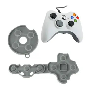 2 бр. за Microsoft Xbox 360, подмяна на безжичния контролер, Токопроводящий гума контакт, силиконова подплата бутона, D-Pad, резервни части за ремонт на