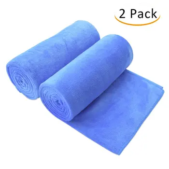 2 хавлиени кърпи 30 x 60 см, твърди, меки, абсорбиращи влагата и бързо съхнещи кърпи, тъмно-сини