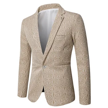 2023 Пролет-есен Нова жаккардовый костюм, палто, висококачествен Социален оборудвана костюм, Марка яке, бизнес ретро-парти, горно палто