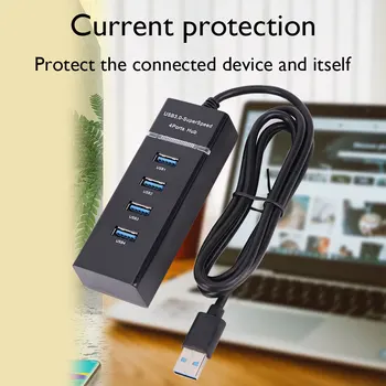 4 в 1 USB сплитер HUB докинг станция, Multi USB 3.0 Adapter-удължителен кабел за компютър PC