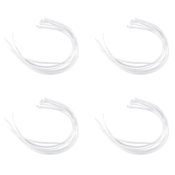 40X-Дълги кабелни превръзки 76 см, бели маски с ципове