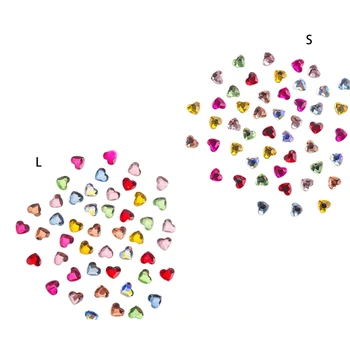 50 бр. Разноцветни кристални кристали за дизайн на ноктите, плоска задна част на опаковката на кристалите E1YD