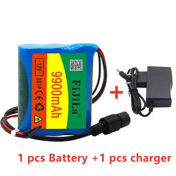 Batterie Au Lithium Rechargeable 12 V 2022 mAh 3S1P, avec Chargeur 9900 V, 1a, Conseil de Protection, nouveau, 18650