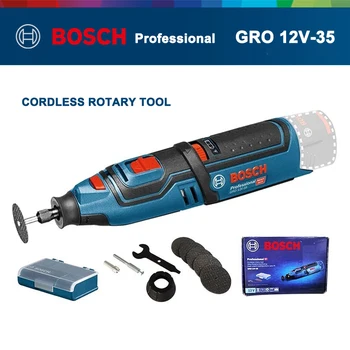 Bosch GRO 12V-35 Акумулаторен ротационен инструмент Електрическа машина за Опесъчаване Висока Скорост 35000 об/мин Повърхностно Шлифоване на Рязане, Шлайфане Полиране на Пробиване