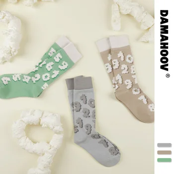 DAMAHOOV Digital, нов текст на продукта, индивидуалност, творчески европейски и американски тенденция Ins, двойки, удобни чорапи със средна дължина