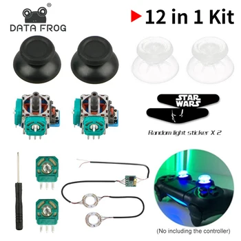 Data Frog 2 елемента 3D Модул аналогова ос 3D джойстик Потенциометър с 2 черни с джойстик за ремонт на контролера Playstation 4 PS4