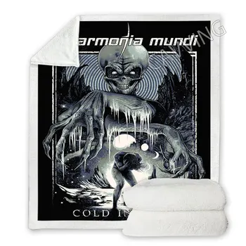 Disarmonia-Mundi Одеяло от шерпи с 3D принтом, правоъгълно Одеяло, текстил, Флисовое Носимое Одеало каре, домашен декор