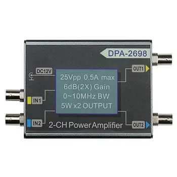 DPA-2698 10 Mhz 25Vpp Двоен 2-канален генератор на сигнали функции DDS Усилвател на постоянен ток 37MC