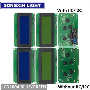 LCD2004 + I2C 2004 20x4 2004A Син/Зелен екран HD44780 Знаков LCD дисплей/с Модул на Адаптера сериен интерфейс IIC/I2C за Arduino