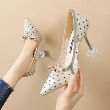 miaoguan/Нови Прозрачни дамски обувки на токчета, елегантни Сладки Модела обувки, Дамски фетишистские обувки на висок Ток, Пикантни Модни Летни обувки, Дамски обувки на Ток 2021