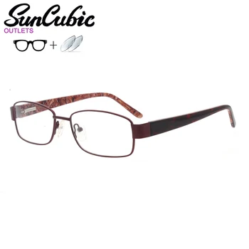 OU24.182.02 Очила, оптични Очила с чисти лещи, мъжки, женски, метал, цвят червен, с Висококачествена дограма, Модерен, класически Дизайн, с Очила