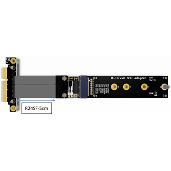 R44SF/R24SF M. 2 за NVMe SSD Удлинительный кабел Твърд диск Странично Card Подкрепа M2 за PCI Express 3,0 4,0 X4 PCI-E 32G/bps