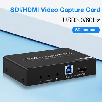 SDI, HDMI USB3.0 Карта за запис на видео и аудио 1080p60Hz с SDI Loopout USB3.0 Записващо устройство за SDI камери, медицинско КОМПЮТРИ, на живо