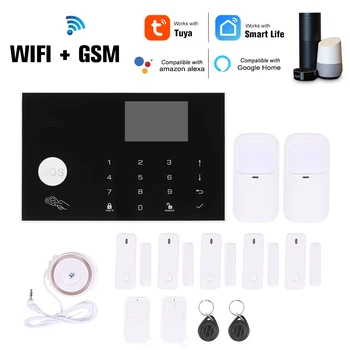 Wifi GSM Аларма с Домофонна система Sasha 433 Mhz приложение за Дистанционно Управление на Безжични WIFI Фабрична, Офис и Домашна Система за Сигурност и Сот