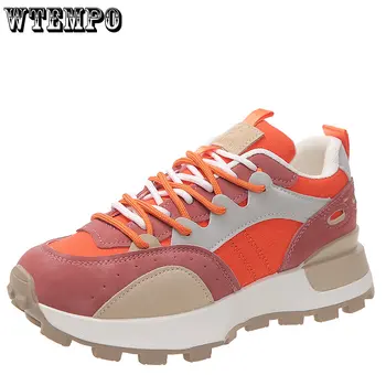WTEMPO, дамски спортни обувки, леки маратонки на платформа, модни дамски пролетно-есенни обувки на равна подметка, дамски Едро