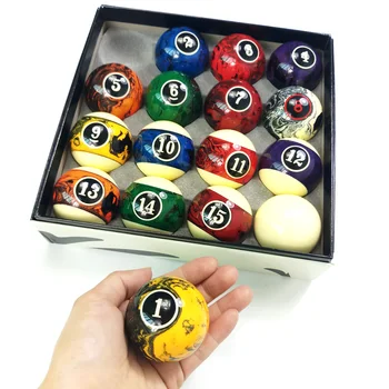 xmlivet Топ 50,8 мм/52,25 мм/57,25 смоляные билярдни топки за басейн 16 бр. пълен набор от билярдни топки на маса с Високо качество Девет топка битков