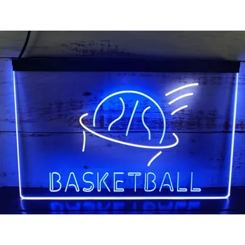 Баскетболен спортен мъжки пещерен бар, двуцветен led неонова реклама