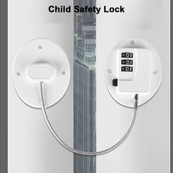 Безопасността на детето Домашен прозорец заключване Универсален окачени заключване за кабинет Ключ не се изисква Лесна за използване защита за деца