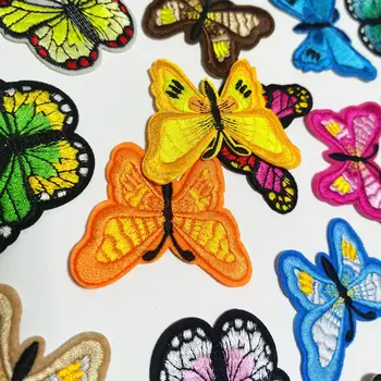Висококачествена пластира за гладене с бродерия във формата на пеперуда и животни, направи си сам, облекло, украса за багаж, аксесоари за ремонт на дупки