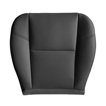 Възглавница седалка от изкуствена кожа отпред на автомобила от страна на водача, долна капачка на седалката за Cadillac Escalade 2007-2014, черен