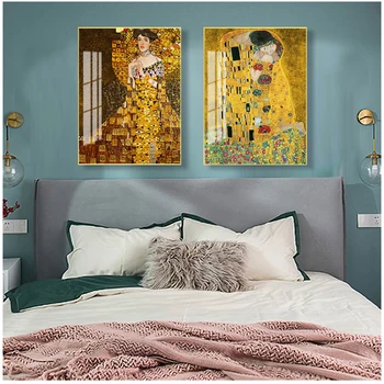 Густав Климт, печат върху платно, Декорация на дома, Ретро известния плакат, HD печат, стенно изкуство, живопис без Рамка за хол