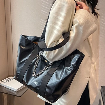 Дамска Чанта от Изкуствена кожа с Голям капацитет, благородна жена Пътна чанта през рамо, ежедневни дамски чанта-тоут, реколта чанти-незабавни посланици