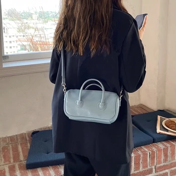 Дамски малка чанта-месинджър чанта за вашия телефон, модерна чанта през рамо, лека мини чанта-тоут от изкуствена кожа, лятна чанта за жени