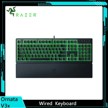 Детска клавиатура Razer Ornata V3 X Нископрофилни клавиши Безшумни мембранни превключватели и Устойчив на разливу Цвят RGB Осветление