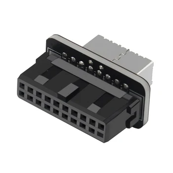 Дънна платка USB3.0 19P/20P към адаптер TYPE-E 90 градуса Предни порт шасито на Type C