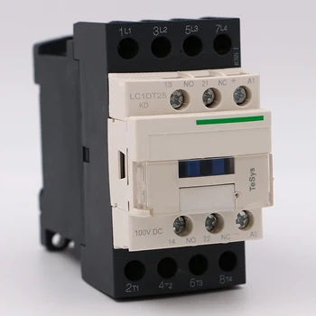 Електрически магнитен контактор за постоянен ток LC1DT25KD 4P 4NO LC1-DT25KD 25A 100V макара за постоянен ток