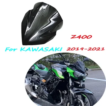 За KAWASAKI Z400 Z 400 2019-2021 2020, черно мотоциклетное предното челно стъкло, ветрозащитный екран, дефлектори на въздушния поток