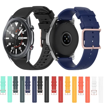 За Samsung Galaxy Watch 3 Каишка Силикон Взаимозаменяеми каишка wirst за Galaxy Watch3 45 мм 41 мм каишка amazfit gtr 42 47 мм гривна