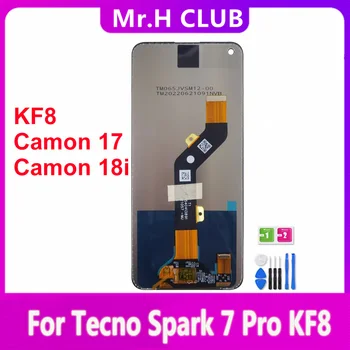 За Tecno Spark 7 Pro KF8 Дисплей Camon 17 CG6 CG6j LCD Сензорен Екран За Camon 18i Дигитайзер В Събирането на Резервни Части За Ремонт на
