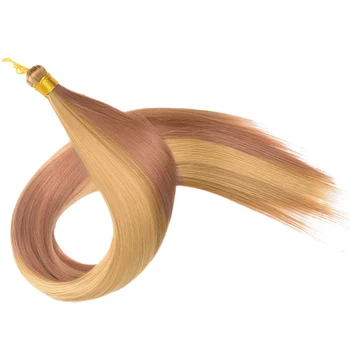 За жените, права на синтетични копринена обемна коса с дължина 26 инча, резултати при висока температура снопчета коса, ширити омбре, косата на една кука