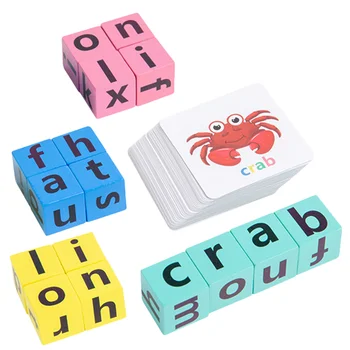 Играчки с азбука, модул за обучение буквално блок, на английски познание, е детска играчка, букви, картон, Дърво, Родител-дете,