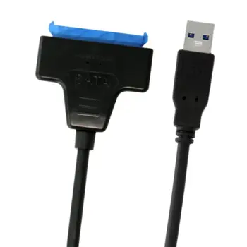 Кабел конвертор USB 3.0 към SATA 20 см, адаптер подходящ за настолен компютър, лаптоп, HHD SSD, 2,5-инчов твърд диск