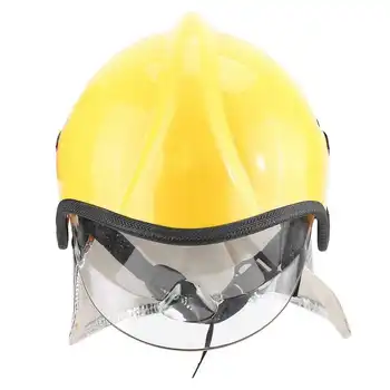Каска в жълт цвят Pemadam, Защитни негорими спасителна шлем на пожарникар, Антикоррозийный радиация Огнеупорни поликарбонат