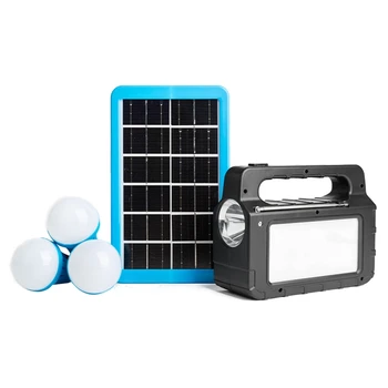 Кемпинговая соларен панел, комплект от 3 лампи с радио energy saving слънчева светлина, външен и вътрешен акумулаторна батерия led лампа