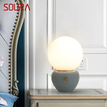 Керамични настолни лампи SOURA с докосване затемнителем, модерното led творческа десктоп осветление в скандинавски стил