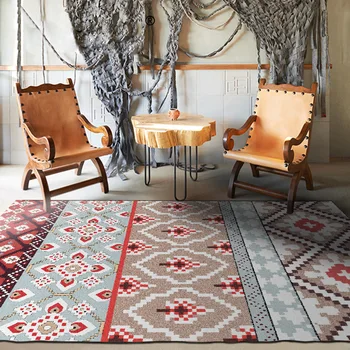 Килими впечатлява със своя бохемски стил за дневната, марокански подложка за спални, голям диван, масичка за кафе, килимче за пода, модерни домашни килими по поръчка