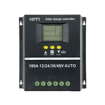 Контролер за зареждане на слънчеви батерии MPPT LCD дисплей 100A, система за генериране на електрическа енергия за акумулаторна литиево-йонна батерия, оловно-киселинната елемент