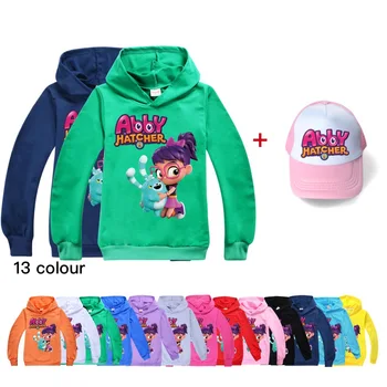 Костюми за деца, пролетни качулки + шапка Аби Хатчър, памучни ризи за малки момичета, блузи с дълги ръкави за момчета, ризи