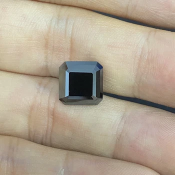 Кройката Asscher D VVS, диамант с муассанитом, популярна размер 11*11 мм, създаден в лаборатория, черен камък GRA