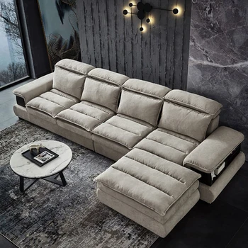 Луксозен текстилен диван за двама или трима Nordic Джейн с подвижна комбинирани диван от латекс