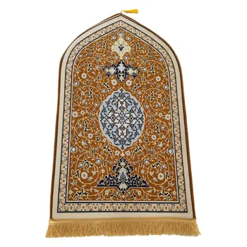 Мюсюлманският молитвен изтривалка с четки, фланелевый мат, за да се поклонят на възрастни в Рамадан, 65x110 см, църковен мат, противоскользящий мека подложка за пода