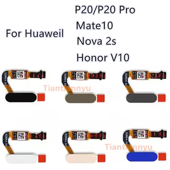 Начало Сензор за Пръстови Отпечатъци За Huawei P20 P20 Pro Mate 10 Nova 2S За Честта View V10 Бутон за Връщане у Дома Сензорен Скенер Гъвкав Кабел