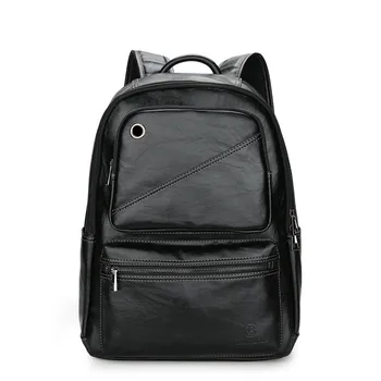 Нов мъжки черен раница, мъжки раница, топла разпродажба, експлозивна чанта, чанта през рамо от изкуствена кожа, студентски чанта, модерен пътна чанта, ежедневни мъжки чанти